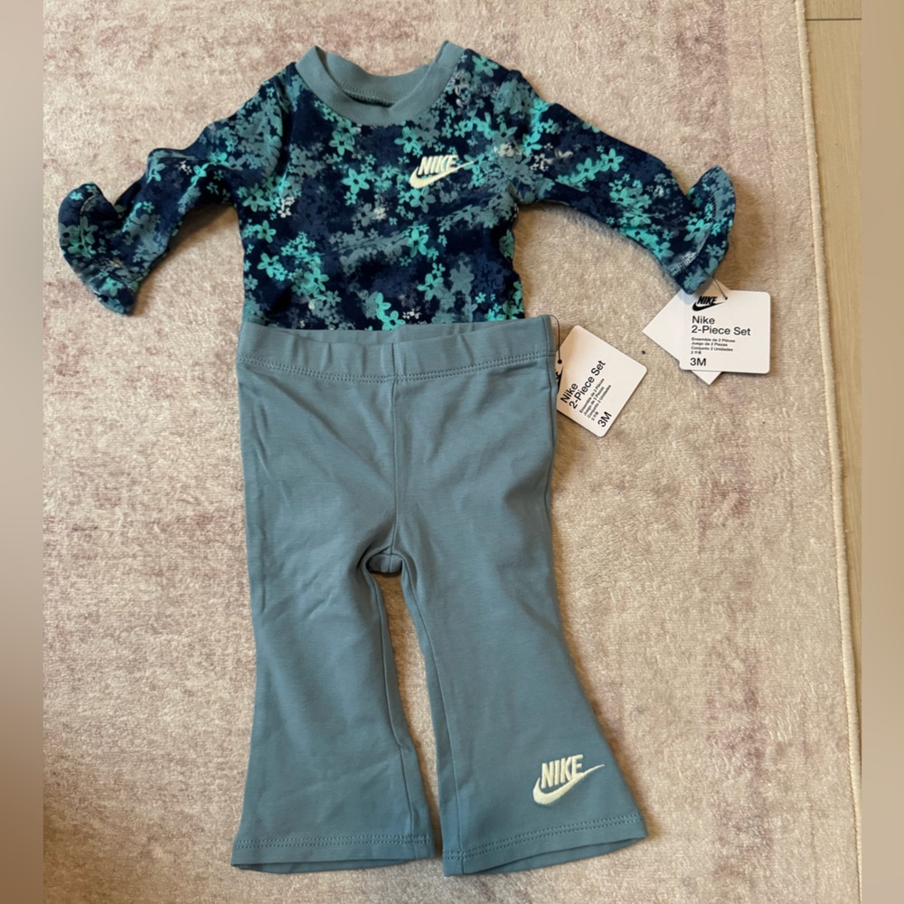 Nike Blue and Teal Baby Outfit Set